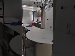 Современные кухонные шкафы из нержавеющей стали с роскошным кварцем